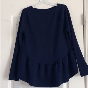 Navy peplum top